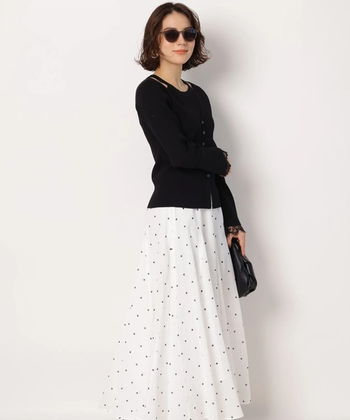 Arpege story（アルページュストーリー）の「シアードットスカート（スカート・レディース・ブラック/ホワイト・2/1/0）」の18枚目の写真