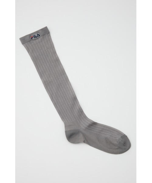 SLY(スライ)の「FILA x SLY LOGO SOCKS フィラスライロゴソックス 春服(ソックス/靴下・レディース・ベージュ/グレー・FREE)」の3枚目の写真