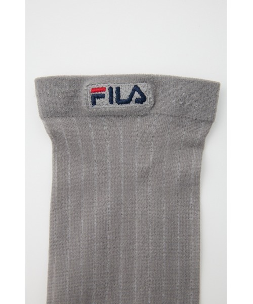 SLY(スライ)の「FILA x SLY LOGO SOCKS フィラスライロゴソックス 春服(ソックス/靴下・レディース・ベージュ/グレー・FREE)」の4枚目の写真