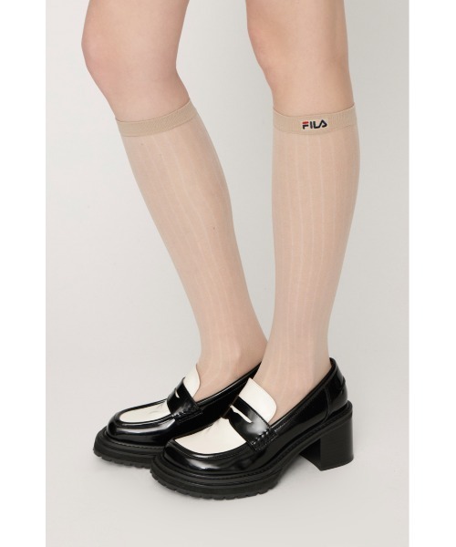 SLY(スライ)の「FILA x SLY LOGO SOCKS フィラスライロゴソックス 春服(ソックス/靴下・レディース・ベージュ/グレー・FREE)」の10枚目の写真