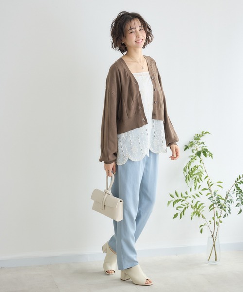 KATHARINE ROSS（キャサリンロス）の「【KATHARINE ROSS】レースレイヤードカーディガン（アンサンブル・レディース・モカ/オフホワイト/ブラック・FREE）」の20枚目の写真