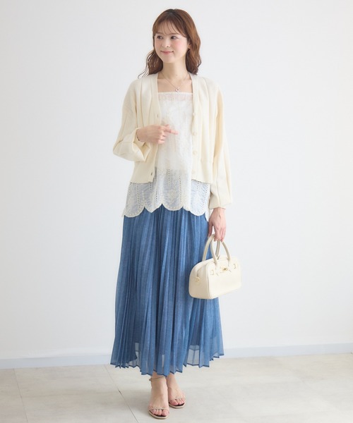 KATHARINE ROSS（キャサリンロス）の「【KATHARINE ROSS】レースレイヤードカーディガン（アンサンブル・レディース・モカ/オフホワイト/ブラック・FREE）」の9枚目の写真