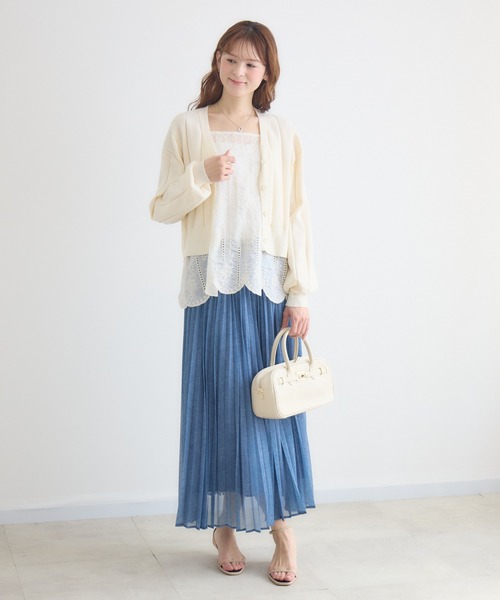 KATHARINE ROSS（キャサリンロス）の「【KATHARINE ROSS】レースレイヤードカーディガン（アンサンブル・レディース・モカ/オフホワイト/ブラック・FREE）」の10枚目の写真