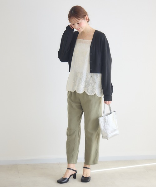 KATHARINE ROSS（キャサリンロス）の「【KATHARINE ROSS】レースレイヤードカーディガン（アンサンブル・レディース・モカ/オフホワイト/ブラック・FREE）」の13枚目の写真