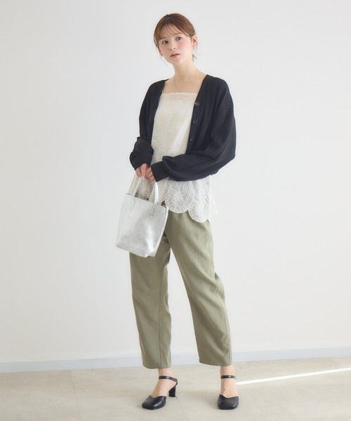 KATHARINE ROSS（キャサリンロス）の「【KATHARINE ROSS】レースレイヤードカーディガン（アンサンブル・レディース・モカ/オフホワイト/ブラック・FREE）」の14枚目の写真