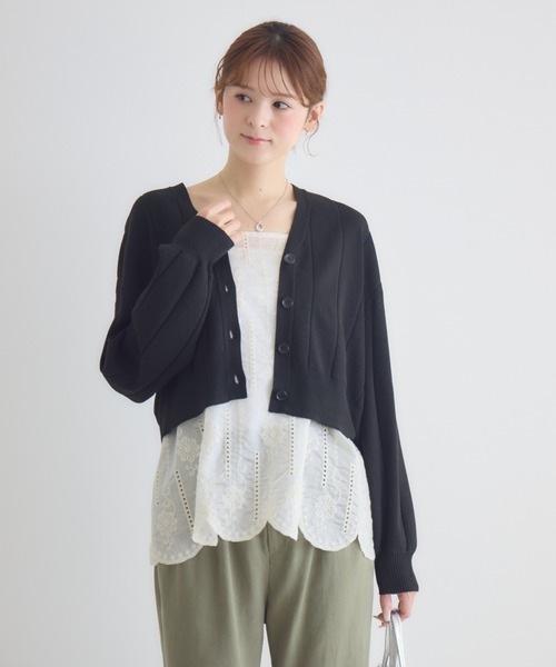 KATHARINE ROSS（キャサリンロス）の「【KATHARINE ROSS】レースレイヤードカーディガン（アンサンブル・レディース・モカ/オフホワイト/ブラック・FREE）」の15枚目の写真