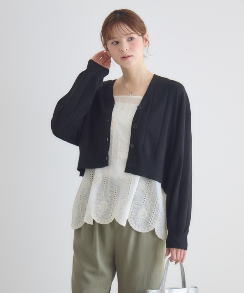 KATHARINE ROSS（キャサリンロス）の「【KATHARINE ROSS】レースレイヤードカーディガン（アンサンブル・レディース・モカ/オフホワイト/ブラック・FREE）」の16枚目の写真