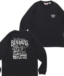 BEN DAVIS/WHITE LABEL | 【BEN DAVIS（ベンデイビス）】PAINTER’S SIGN L/S TEE / ロンT クルーネック 長袖 ワンポイント プリント ユニセックス(Tシャツ/カットソー)
