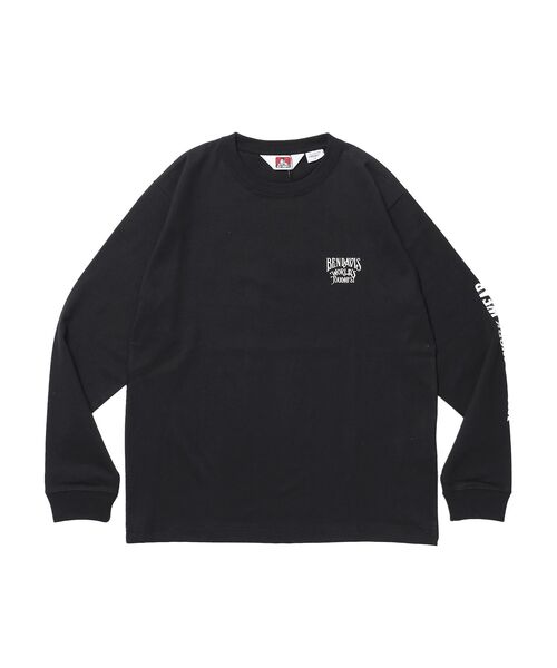 BEN DAVIS/WHITE LABEL（ベンデイビス ホワイトラベル）の「【BEN DAVIS（ベンデイビス）】PAINTER’S SIGN L/S TEE / ロンT クルーネック 長袖 ワンポイント プリント ユニセックス（Tシャツ/カットソー・メンズ・ブラック/ホワイト/グリーン系その他3・MEDIUM/LARGE/X-LARGE）」の4枚目の写真