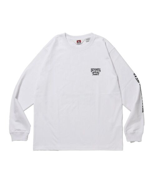 BEN DAVIS/WHITE LABEL（ベンデイビス ホワイトラベル）の「【BEN DAVIS（ベンデイビス）】PAINTER’S SIGN L/S TEE / ロンT クルーネック 長袖 ワンポイント プリント ユニセックス（Tシャツ/カットソー・メンズ・ブラック/ホワイト/グリーン系その他3・MEDIUM/LARGE/X-LARGE）」の9枚目の写真