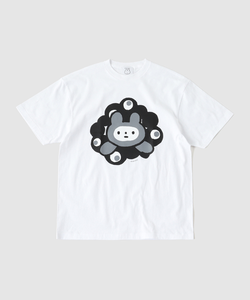 きっこうちゃん（キッコウチャン）の「きっこうちゃん ・モノクロミャクミャク Tシャツ（Tシャツ/カットソー・メンズ・グレー/ホワイト・MEDIUM/LARGE/X-LARGE）」の2枚目の写真