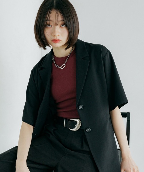 PAGEBOY（ページボーイ）の「ジミレスシシュウタンク（タンクトップ・レディース・ブラック/オフホワイト/チェリーピンク・FREE）」の3枚目の写真