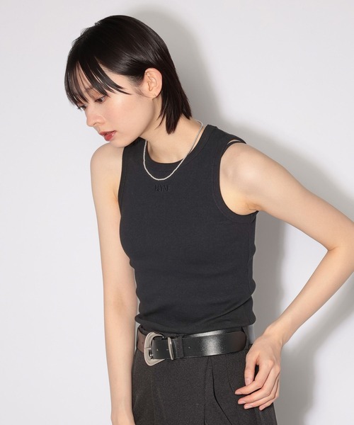 PAGEBOY（ページボーイ）の「ジミレスシシュウタンク（タンクトップ・レディース・ブラック/オフホワイト/チェリーピンク・FREE）」の13枚目の写真