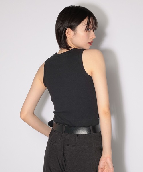 PAGEBOY（ページボーイ）の「ジミレスシシュウタンク（タンクトップ・レディース・ブラック/オフホワイト/チェリーピンク・FREE）」の14枚目の写真