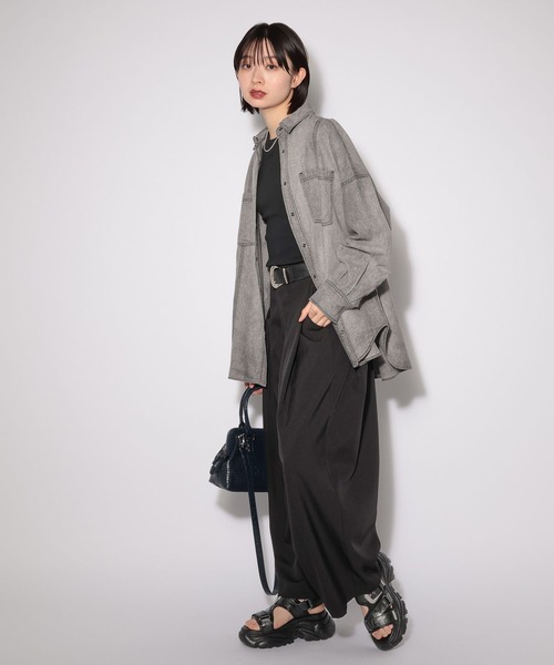 PAGEBOY（ページボーイ）の「ジミレスシシュウタンク（タンクトップ・レディース・ブラック/オフホワイト/チェリーピンク・FREE）」の10枚目の写真