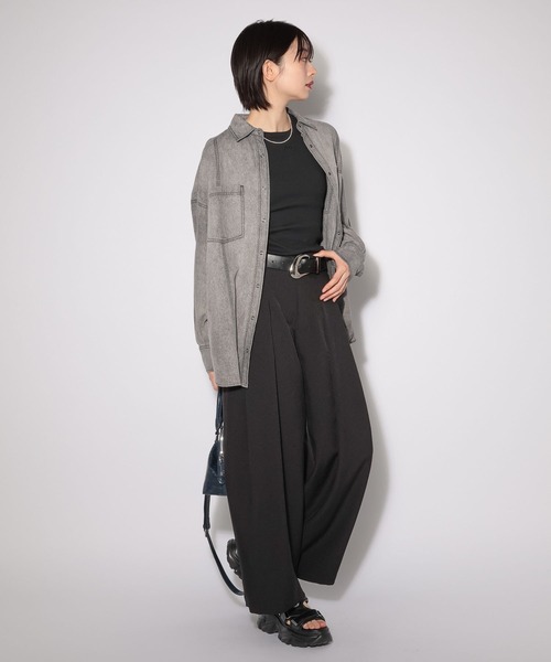 PAGEBOY（ページボーイ）の「ジミレスシシュウタンク（タンクトップ・レディース・ブラック/オフホワイト/チェリーピンク・FREE）」の11枚目の写真