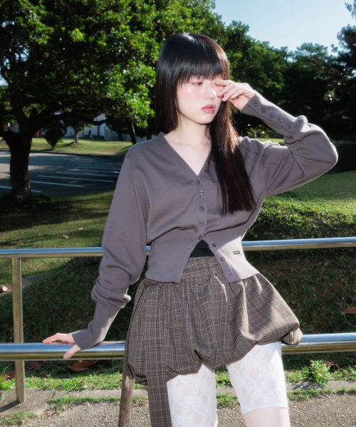 ROSEFRANTZ（ロゼフランツ）の「Balloon Check Belted Miniskirt [Brown]（スカート・レディース・ブラウン・OS）」の18枚目の写真