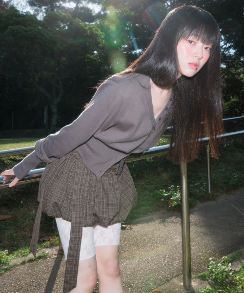 ROSEFRANTZ（ロゼフランツ）の「Balloon Check Belted Miniskirt [Brown]（スカート・レディース・ブラウン・OS）」の16枚目の写真