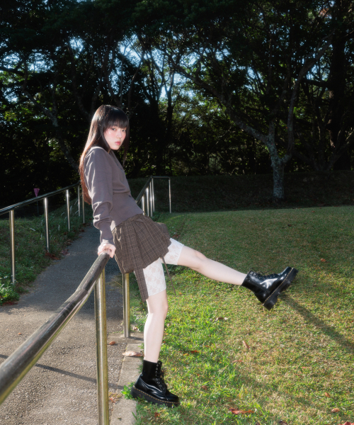 ROSEFRANTZ（ロゼフランツ）の「Balloon Check Belted Miniskirt [Brown]（スカート・レディース・ブラウン・OS）」の15枚目の写真