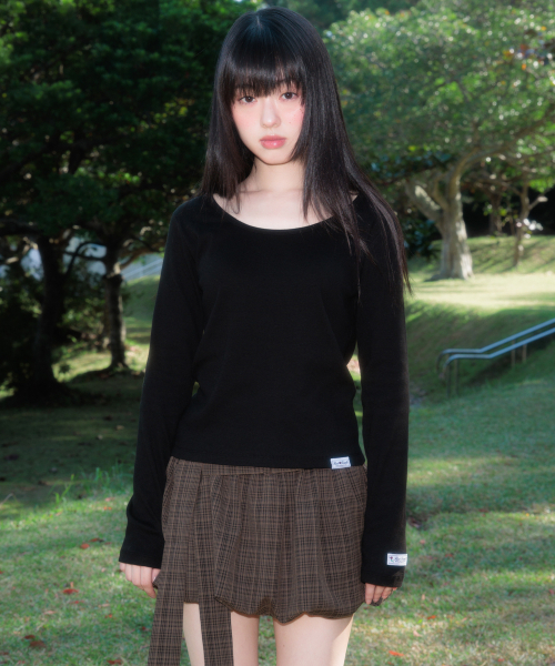ROSEFRANTZ（ロゼフランツ）の「Balloon Check Belted Miniskirt [Brown]（スカート・レディース・ブラウン・OS）」の10枚目の写真