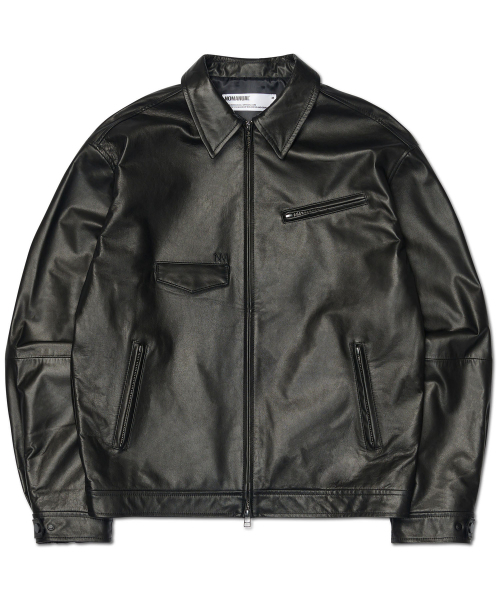 NOMANUAL(NOMANUAL)の「NEO LEATHER JACKET - BLACK(ライダースジャケット・レディース・その他・SMALL/MEDIUM/LARGE)」の1枚目の写真
