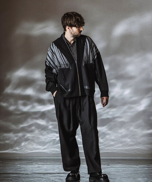 NO ID.】Changing Sheer Knit MA-1 Blouson / チェンジングシアー