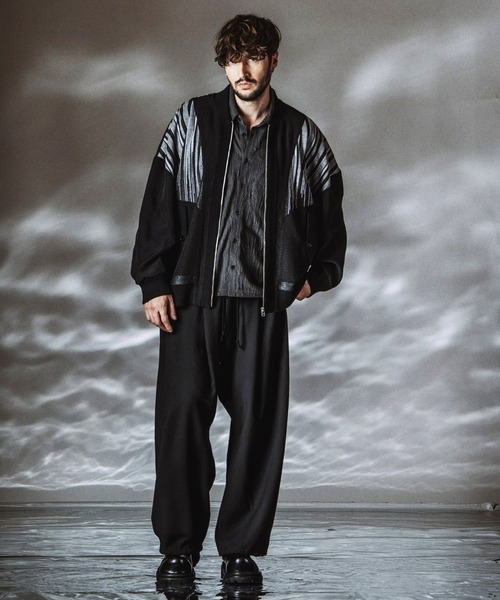 NO ID.】Changing Sheer Knit MA-1 Blouson / チェンジングシアー