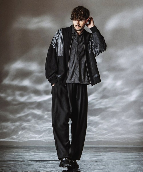 NO ID.】Changing Sheer Knit MA-1 Blouson / チェンジングシアー