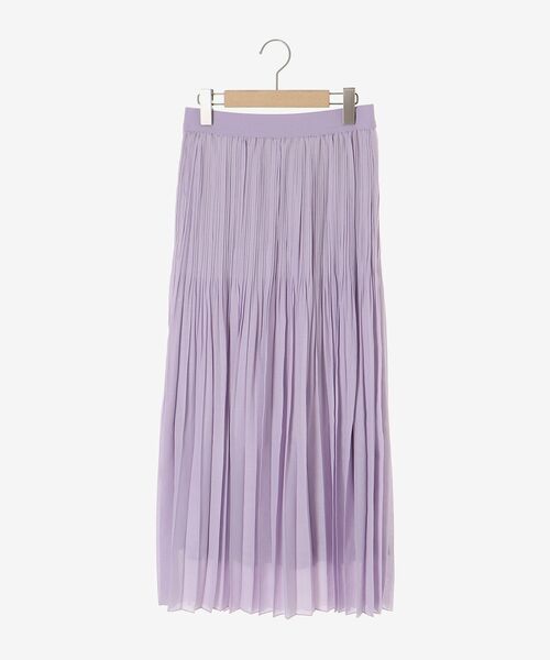 le.coeur blanc（ルクールブラン）の「麻混シアーランダムプリーツスカート（スカート・レディース・チャコールグレー/パープル・38）」の3枚目の写真