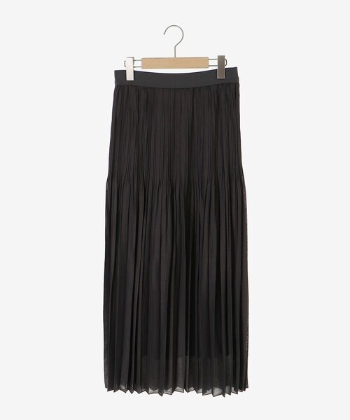 le.coeur blanc（ルクールブラン）の「麻混シアーランダムプリーツスカート（スカート・レディース・チャコールグレー/パープル・38）」の20枚目の写真