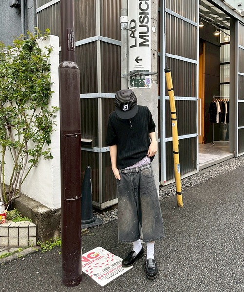 kutir(クティール)の「RINGSNAP CABLE KNIT POLO/リングスナップケーブル編みニットポロ(ポロシャツ・メンズ・グレー/カーキ/ブラック/ブラウン・MEDIUM/LARGE)」の13枚目の写真