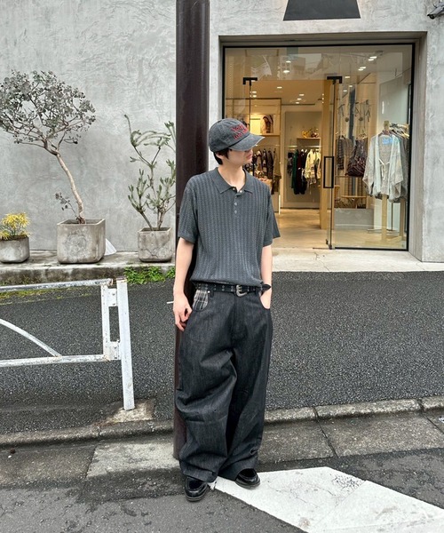 kutir(クティール)の「RINGSNAP CABLE KNIT POLO/リングスナップケーブル編みニットポロ(ポロシャツ・メンズ・グレー/カーキ/ブラック/ブラウン・MEDIUM/LARGE)」の20枚目の写真