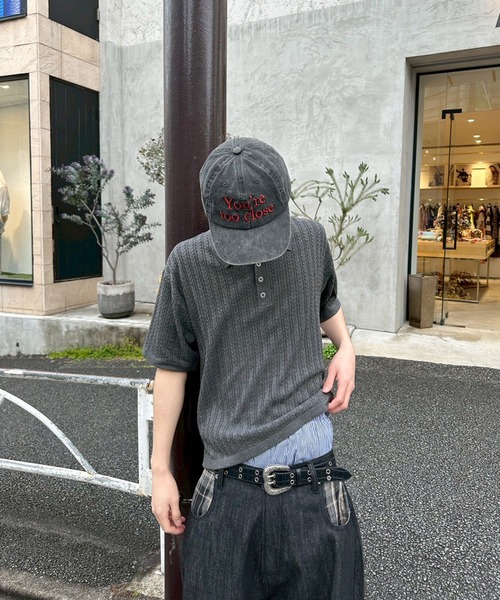 kutir(クティール)の「RINGSNAP CABLE KNIT POLO/リングスナップケーブル編みニットポロ(ポロシャツ・メンズ・グレー/カーキ/ブラック/ブラウン・MEDIUM/LARGE)」の18枚目の写真