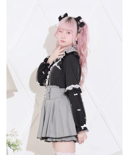 NOEMIE(ノエミー)の「チャーム付きメニーリボンチュールブラウス(シャツ/ブラウス・レディース・サックスブルー/ブラック/ピンク・M)」の15枚目の写真