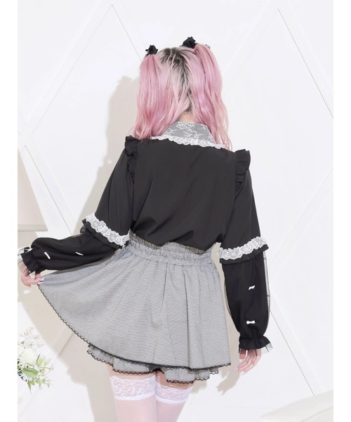 NOEMIE(ノエミー)の「チャーム付きメニーリボンチュールブラウス(シャツ/ブラウス・レディース・サックスブルー/ブラック/ピンク・M)」の16枚目の写真