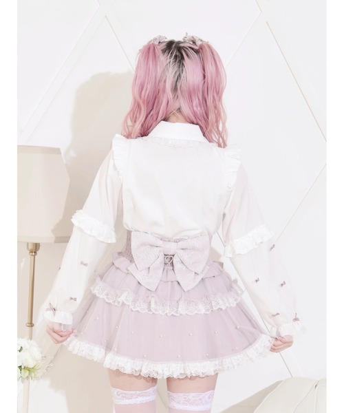 NOEMIE(ノエミー)の「チャーム付きメニーリボンチュールブラウス(シャツ/ブラウス・レディース・サックスブルー/ブラック/ピンク・M)」の22枚目の写真
