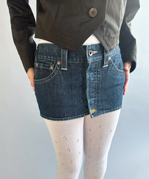 PAN（パン）の「【PAN/パン】DENIM OPEN MINI SKIRT（スカート）」