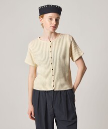 Steven Alan | <Steven Alan>リブ ショートスリーブ カーディガン(カーディガン/ボレロ)
