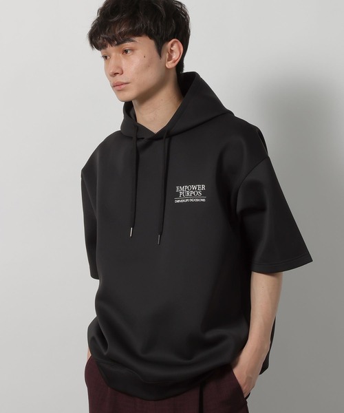LAKOLE(ラコレ)の「ダンボールロゴパーカー / 660840(パーカー・メンズ・ホワイト/ブラック/ダークオリーブ・MEDIUM/LARGE)」の2枚目の写真