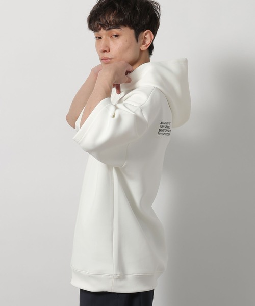 LAKOLE(ラコレ)の「ダンボールロゴパーカー / 660840(パーカー・メンズ・ホワイト/ブラック/ダークオリーブ・MEDIUM/LARGE)」の6枚目の写真