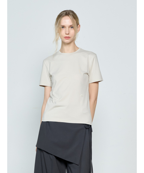 TOSE(トセ)の「ベーシックコットンTシャツダブベージュ(Tシャツ/カットソー・レディース・その他・FREE)」の1枚目の写真