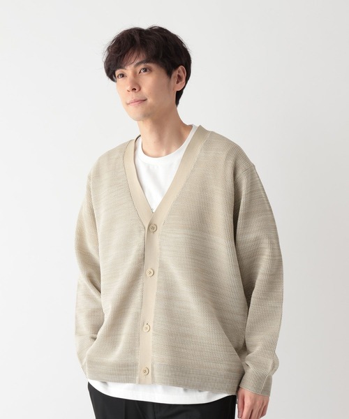 GLOBAL WORK(グローバルワーク)の「トクトク2setメッシュカーデ/半袖Tシャツ/661585(カーディガン/ボレロ・メンズ・オフホワイト/チャコールグレー/カーキ/グレー系その他/スカイブルー/ネイビー・MEDIUM/SMALL/X-LARGE/LARGE)」の16枚目の写真