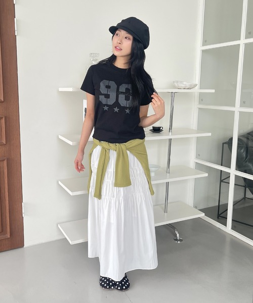UNE MANSION(ユヌマンション)の「ヴィンテージ風ナンバリングデザインTシャツカットソー(Tシャツ/カットソー・レディース・レッド/ホワイト/ブラック・FREE)」の22枚目の写真