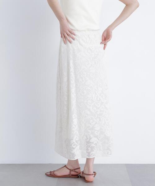 N.(N. Natural Beauty Basic)(エヌエヌナチュラルビューティーベーシック)の「フラワーメッシュ SETUP スカート(スカート・レディース・ブラウン/オフホワイト・フリ-)」の13枚目の写真