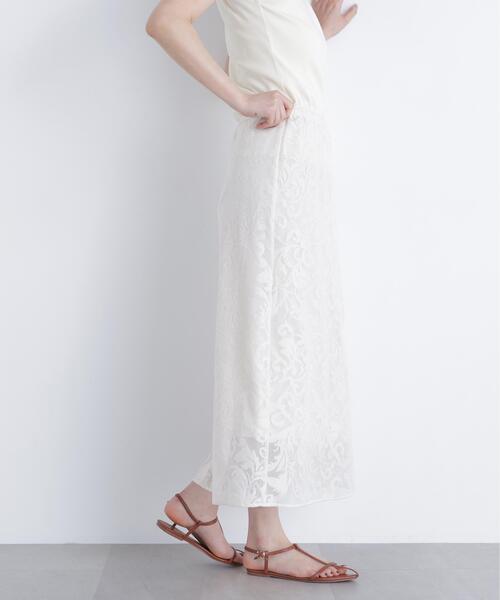 N.(N. Natural Beauty Basic)(エヌエヌナチュラルビューティーベーシック)の「フラワーメッシュ SETUP スカート(スカート・レディース・ブラウン/オフホワイト・フリ-)」の17枚目の写真