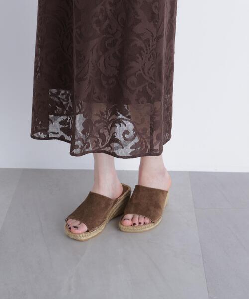 N.(N. Natural Beauty Basic)(エヌエヌナチュラルビューティーベーシック)の「フラワーメッシュ SETUP スカート(スカート・レディース・ブラウン/オフホワイト・フリ-)」の9枚目の写真