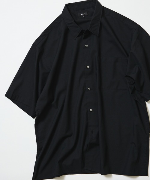 BEAMS（ビームス）の「ソリッド TR ハーフスリーブ シャツ（シャツ/ブラウス・メンズ・ライトグレー/ブラック/ピンク・S/XL/L/M）」の2枚目の写真