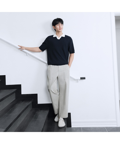 MINDBRIDGE(マインドブリッジ)の「パティグパンツ - 3カラー MYPT3150(その他パンツ・メンズ・ダークベージュ/ライトカーキ/ブラック・34/32/30/29)」の2枚目の写真