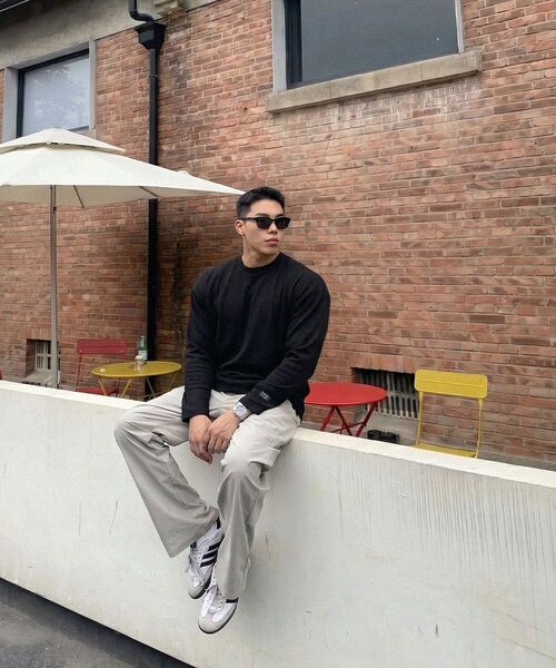 PHERMENON(フェルメノン)の「ルーズフィットリブロングスリーブ - ブラウン(Tシャツ/カットソー・メンズ・ブラウン・1/2/3)」の9枚目の写真