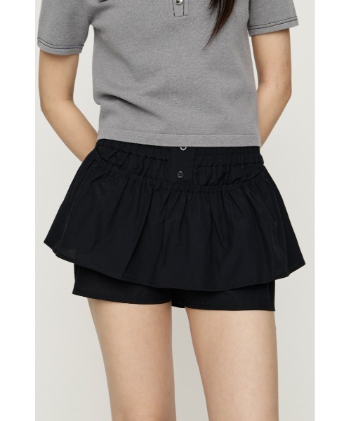 SLY(スライ)の「CHECK LAYERED S/PT チェックレイヤードショートパンツ 春服 夏服(スラックス・レディース・マルチ/ブラック・1/0)」の3枚目の写真